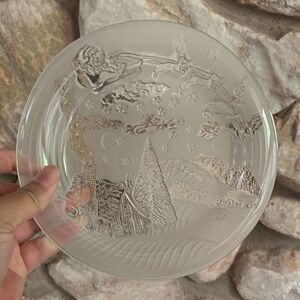 Christmas Santa with Reindeer platter